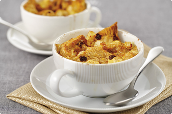 Teacup Apple And Raisin Bread Puddings Recipe