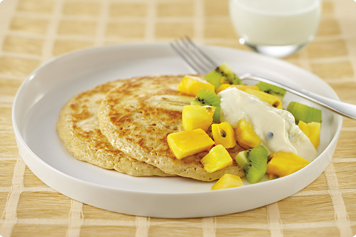 Banana Hotcakes With Tropical Fruit And Yoghurt Recipe